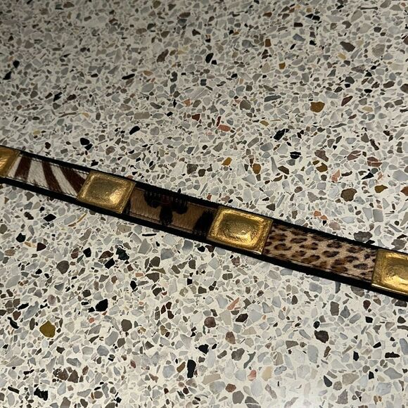 Leatherock San Diego brown gold leopard belt small s - Picture 3 of 6
